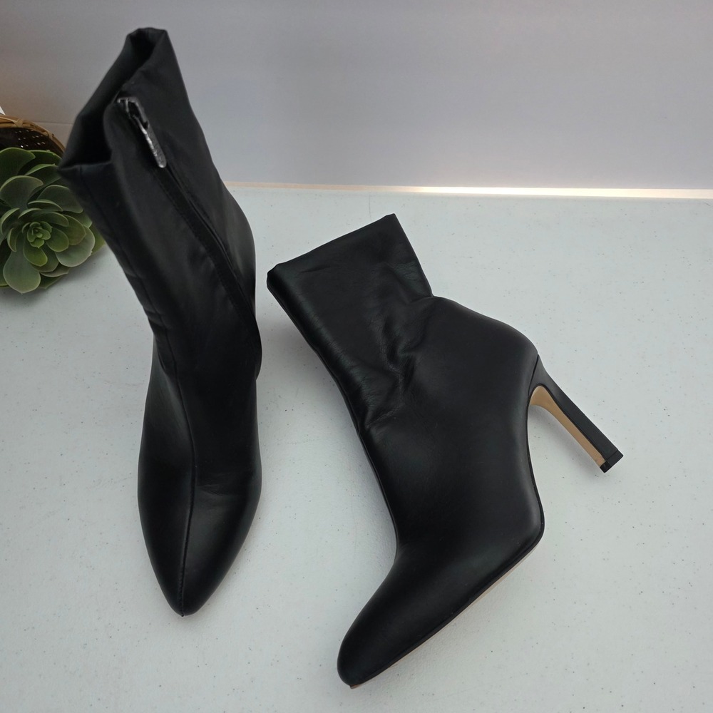 Sarto Callie Bootie Women 8M Black Excellent Pointed Toe Stiletto Ankle Boots